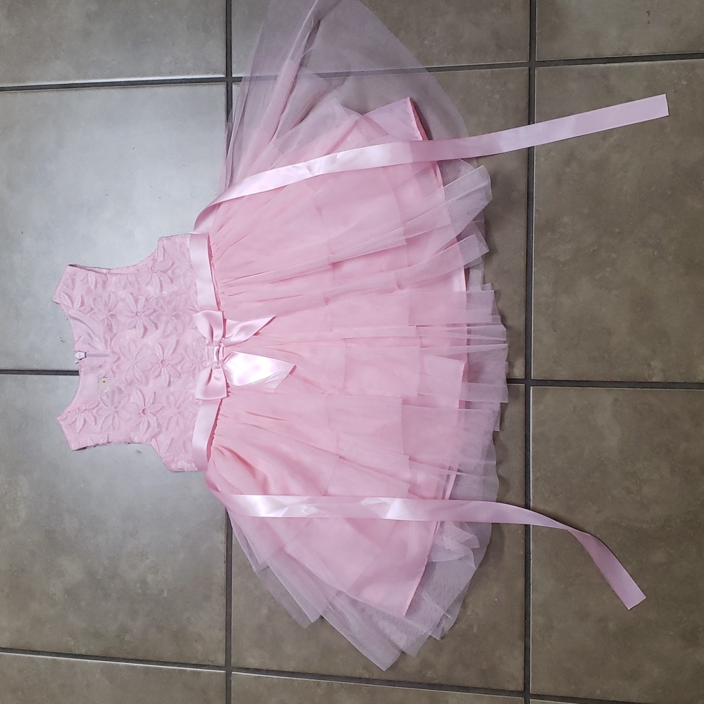 Purple Rose Pink Sleeveless Kids Dress 3T